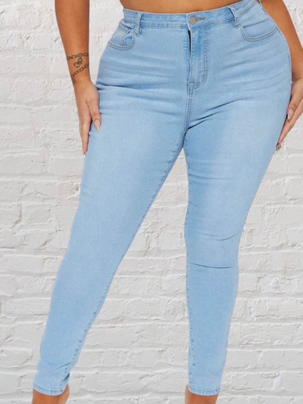Size 22 High Rise Stretch Light Wash Skinny Jeans - Fashion Nova